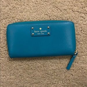 Kate Spade Teal Zip Wallet